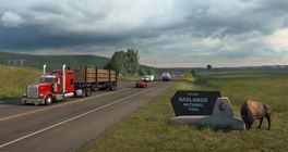 American Truck Simulator ukázal Badlands z Jižní Dakoty