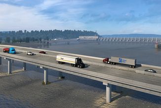 American Truck Simulator ukazuje řeky, jezera a přehrady v Oklahomě