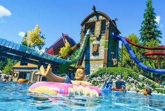 Planet Coaster 2 láká na stavbu a správu horských drah i vodních atrakcí