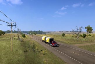Pole, prérie a řeky na obrázcích z Nebrasky v American Truck Simulatoru