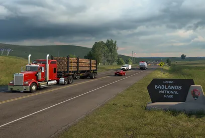 American Truck Simulator ukázal Badlands z Jižní Dakoty