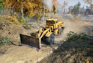 Buldozer je prvním důležitým strojem v simulaci RoadCraft