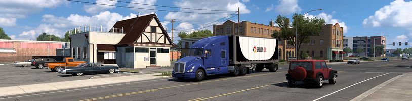 Obrázky ukazují nadcházející dvě rozšíření mapy American Truck Simulatoru
