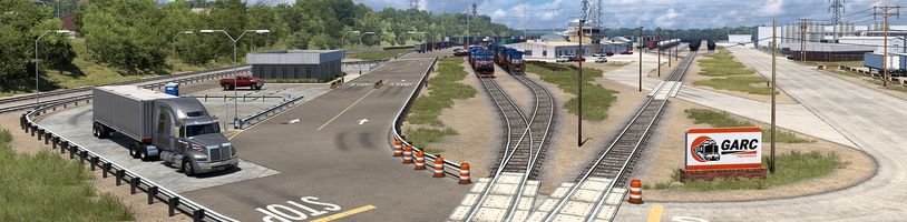American Truck Simulator ukazuje železnici v Nebrasce