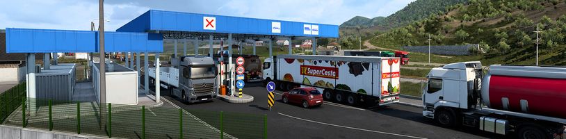 Rozmanité hraniční přechody západního Balkánu v Euro Truck Simulatoru 2