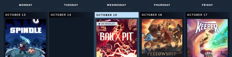 Steam přidává osobní kalendář. Pomůže vám objevovat hry podle vašeho vkusu