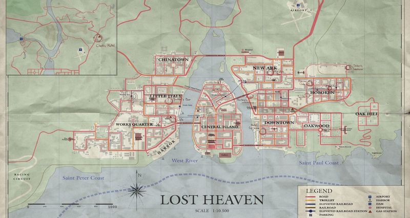 mafia 1 mapa města Remake Mafia představuje proměnu města Lost Heaven   INDIAN