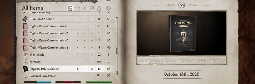 Bethesda lhala, na disku The Elder Scrolls IV: Oblivion Remastered se nenachází ani základní hra