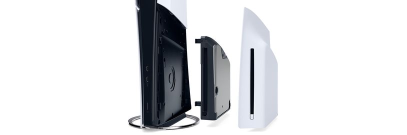 Porovnání původního a zmenšeného modelu konzole PlayStation 5
