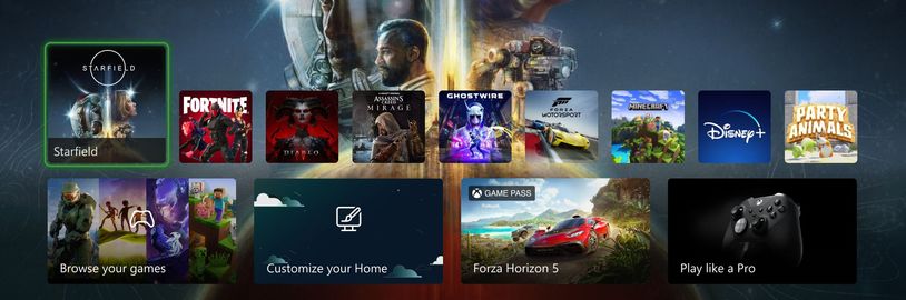 Konzole Xbox mají novou domovskou obrazovku: svěží prostor pro vaše hry a tapety