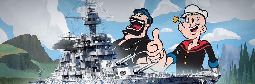 Pepek námořník ve World of Warships u příležitosti Světového měsíce oceánů