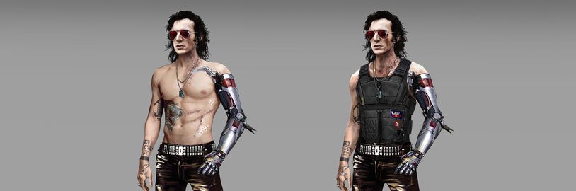 Obrázky z vývoje Cyberpunku 2077 demonstrují vývoj Johnnyho Silverhanda