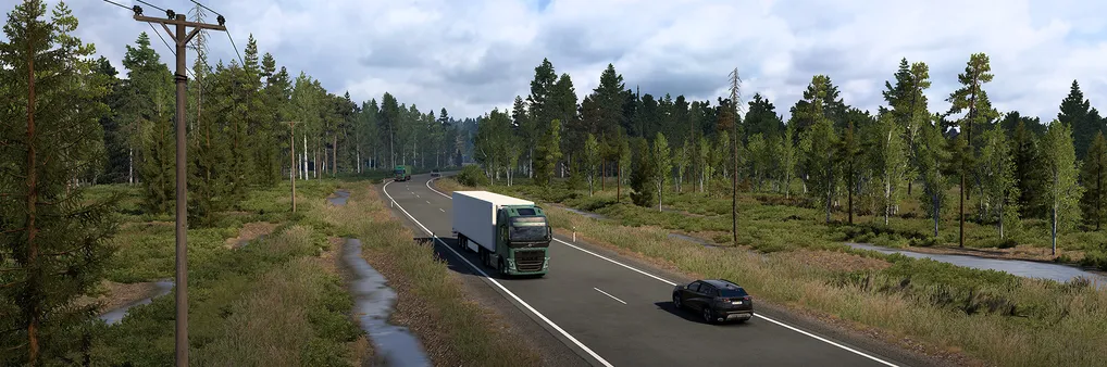 Euro Truck Simulator 2 se zaměřuje na lesy v severní Evropě