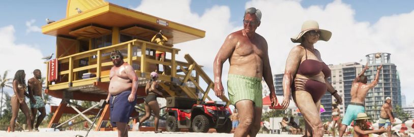 Únik z GTA 6 ukazuje další působivý detail. Pláž ve Vice City je plná lidí