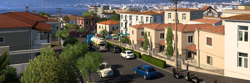Euro Truck Simulator 2 ukazuje krásy řeckého města Mytiléna