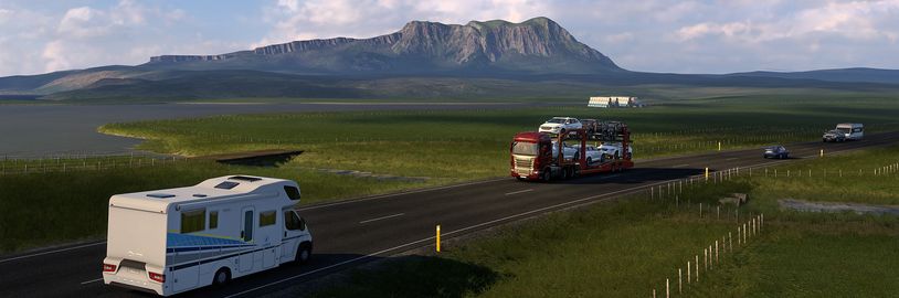 Při jízdě po Islandu v Euro Truck Simulatoru 2 se budete kochat místními krásami