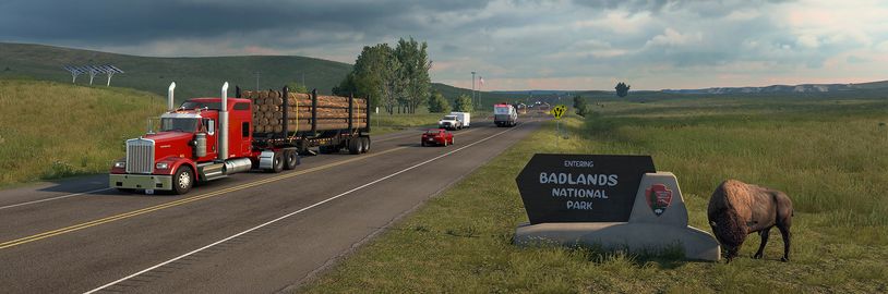 American Truck Simulator ukázal Badlands z Jižní Dakoty