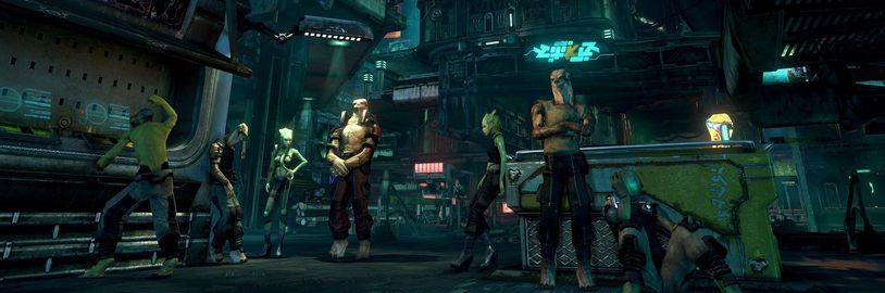 Nové záběry ze zrušené střílečky Prey 2 ukazují neonový svět lovců odměn