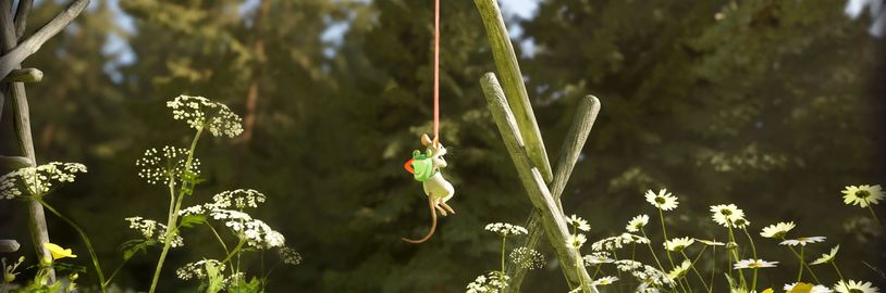 V Hela se ujmete role myšky s kouzelným žabím batohem a vydáte se léčit čarodějku