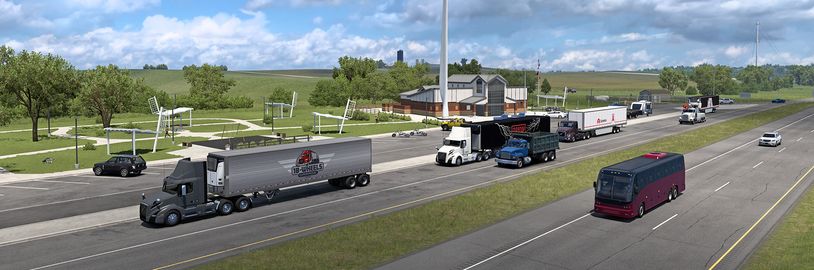 American Truck Simulator zve do prérií státu Iowa