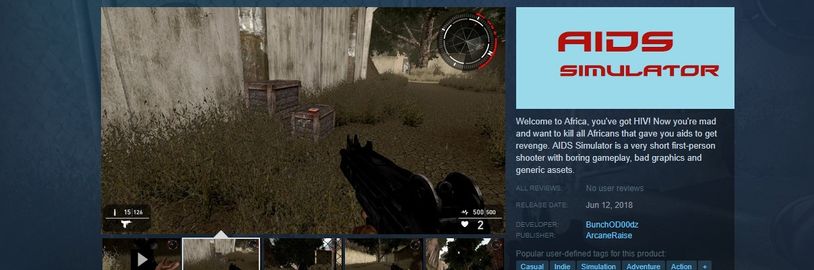 Valve odstranilo ze Steamu AIDS simulátor a další kontroverzní tituly