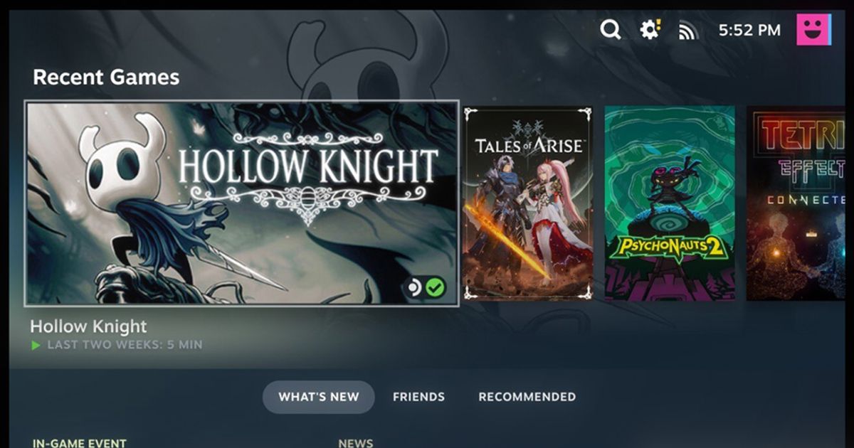 Steam Deck interface on Windows thanks to the new Big Picture