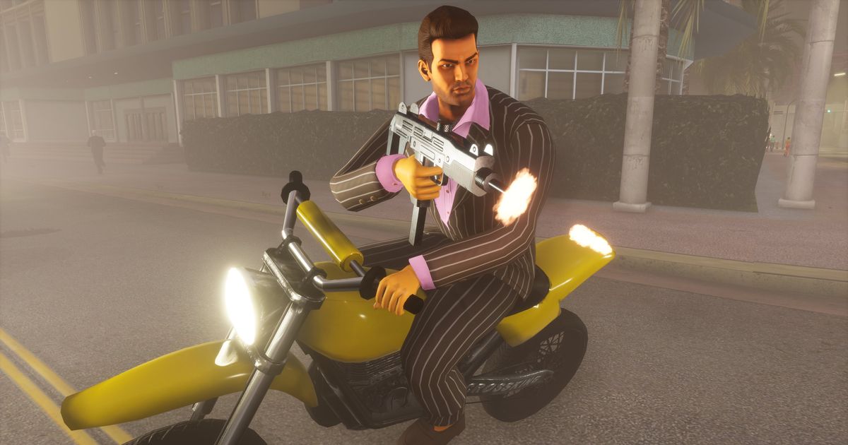 Footage from the remasters of GTA 3, Vice City and San Andreas