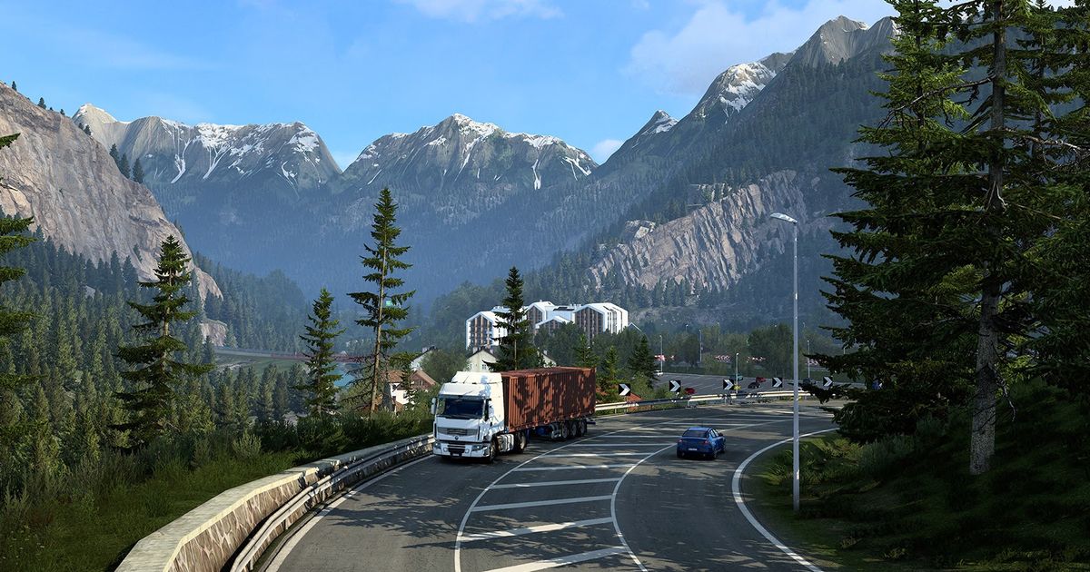 The roof of Europe with the famous tunnel in the improved Euro Truck Simulator 2 – INDIAN