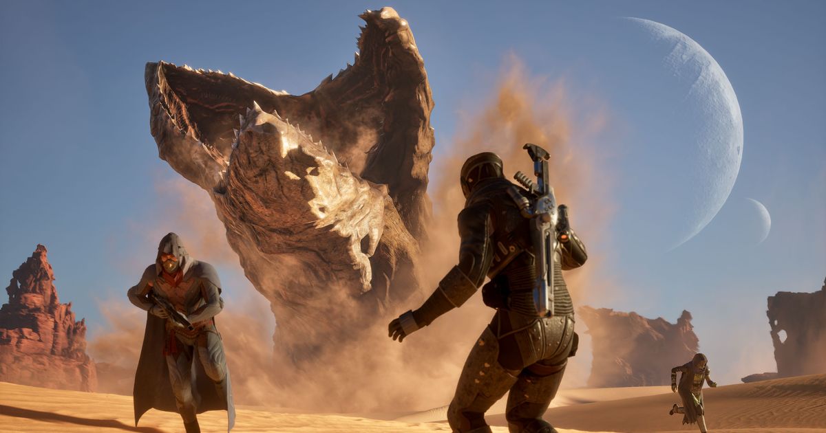 Survival Dune: Awakening will have it all.  There is also the harsh environment of Arrakis and a huge worm – INDIAN