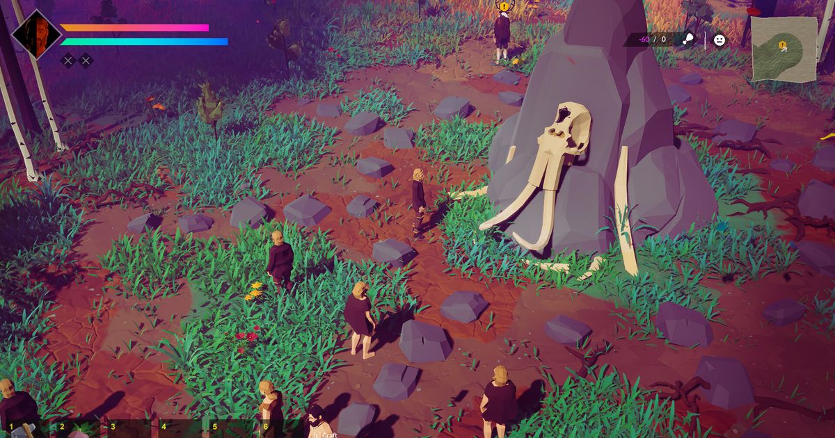 Polylithic: A Low Poly Graphics Survival Game with Tribe Management