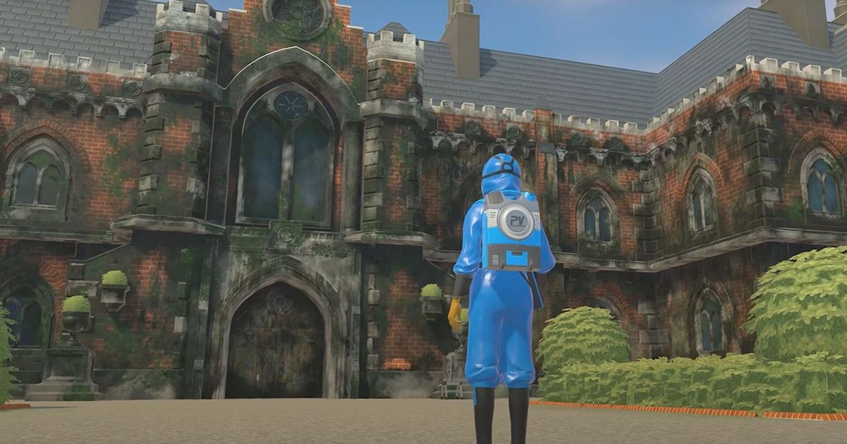 In PowerWash Simulator, you will be cleaning the Croft Manor.