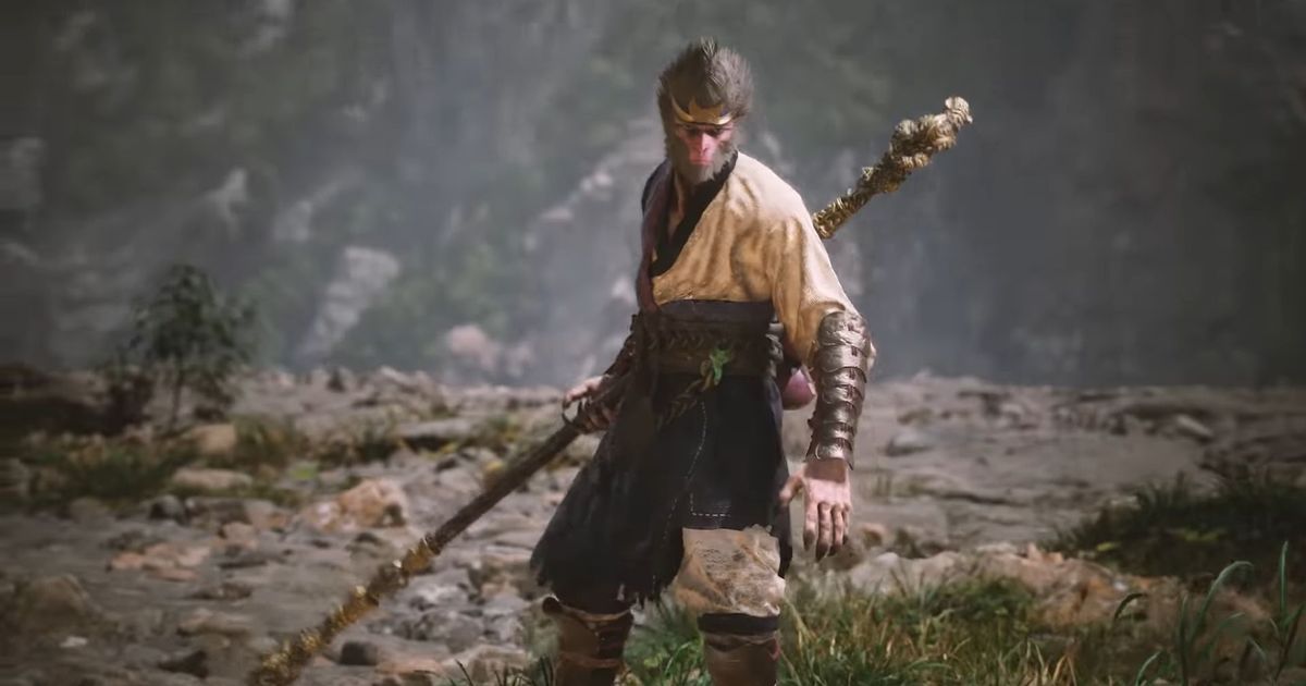 The gracefulness of the Monkey King in gameplay footage from Black Myth