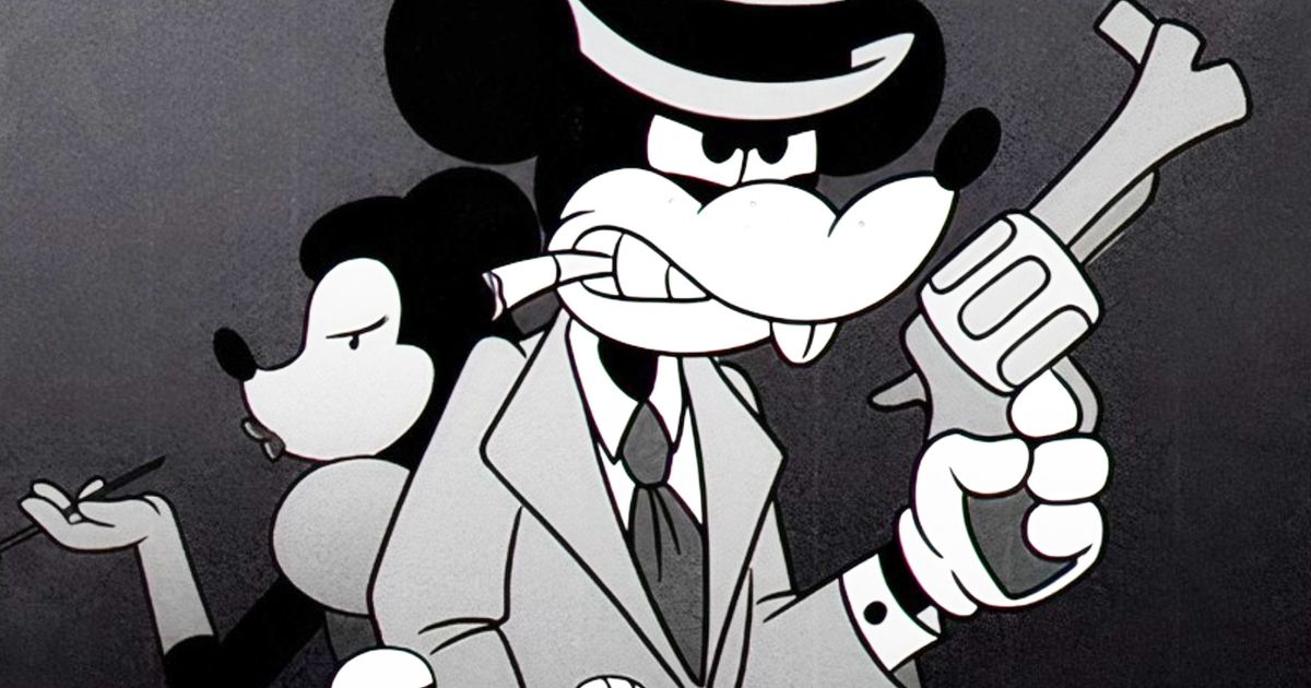 Mouse shooter resembles Mickey Mouse and Cuphead