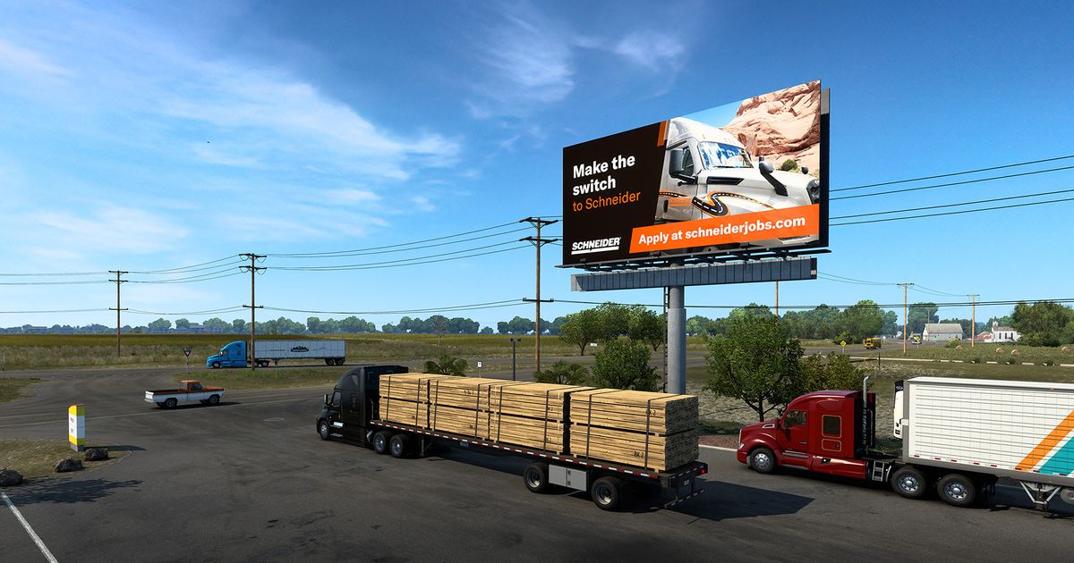 A real company is looking for drivers through the game American Truck