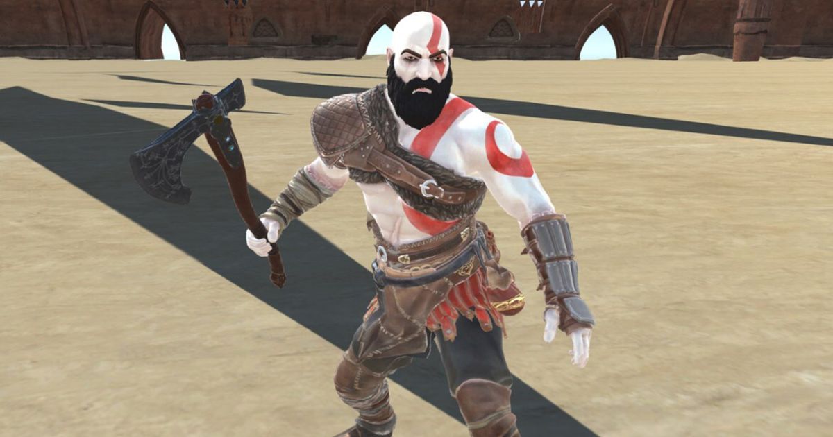 Kratos on Xbox in a filthy and awful God of War wannabe