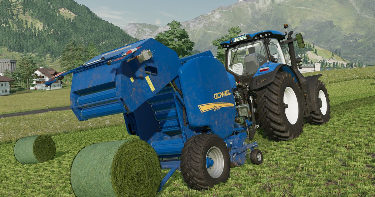 Farming Simulator 22 with new bale pressing options