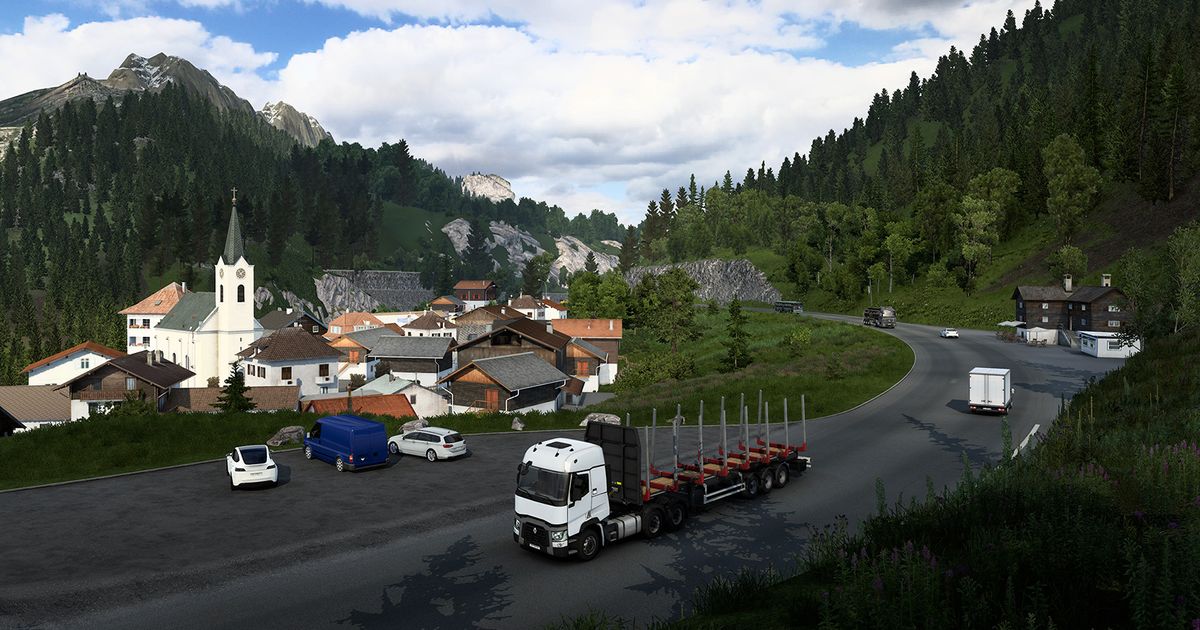 The magic of the Alps in the redesigned Euro Truck Simulator 2